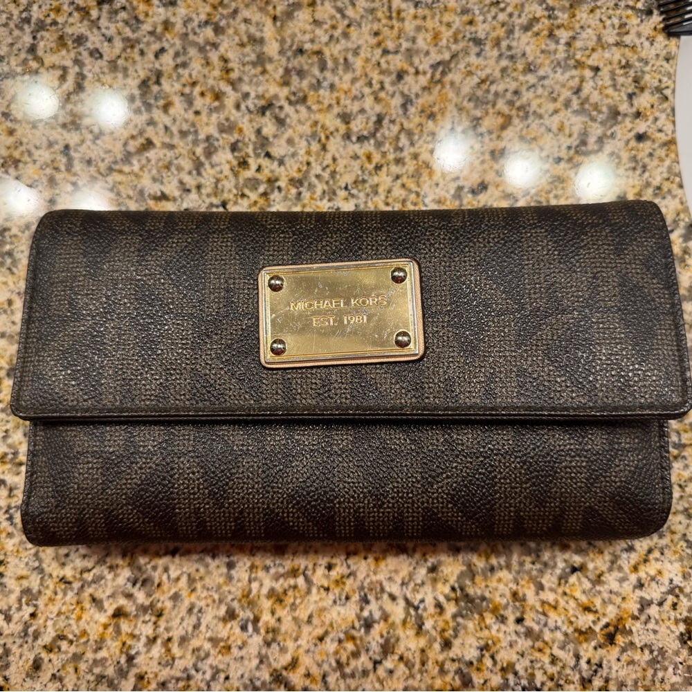 Michael Kors Dark Brown Clutch